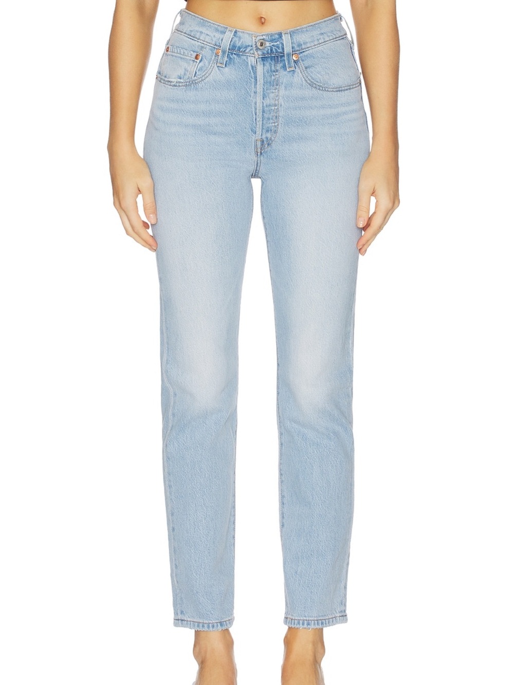 Levi's Light Blue High-Rise Straight Jeans